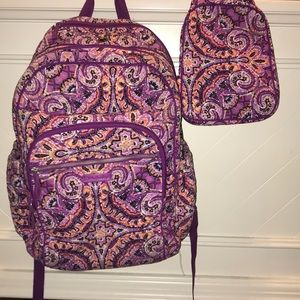 Vera Bradley backpack & lunchbox